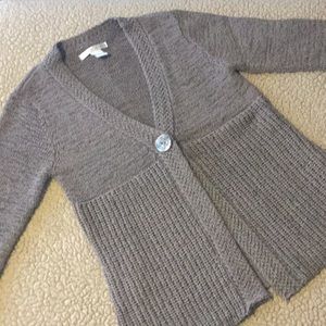 One button cardigan sweater